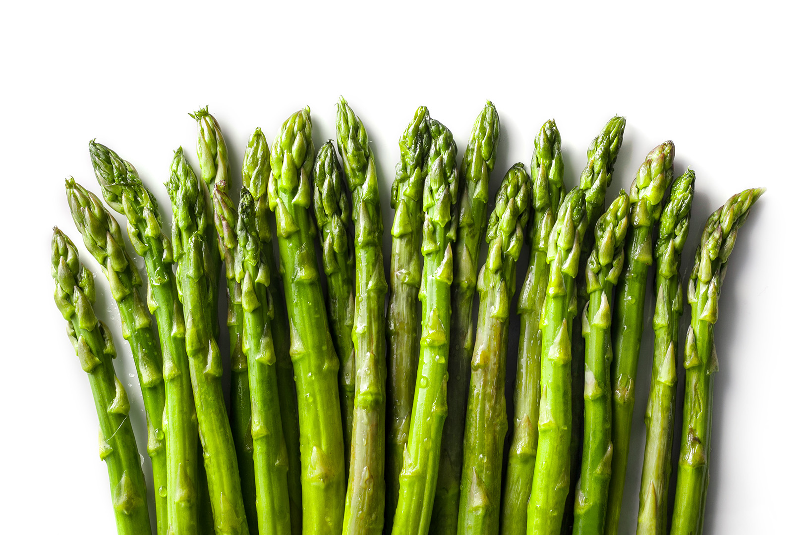 bunch asparagus isolated white background fresh vegetables